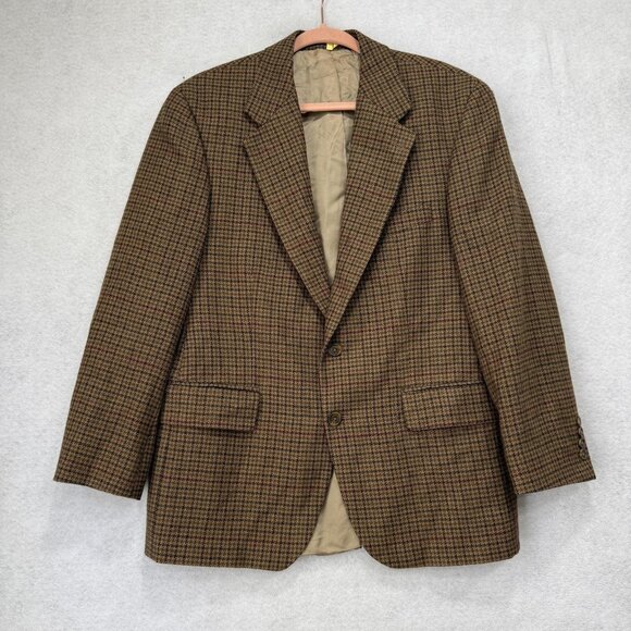 Polo University Club Ralph Lauren Blazer Mens 40 Short Houndstooth 2 Button - Picture 1 of 9